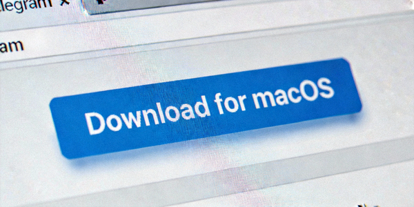 Telegram官网macOS版下载按钮截图 - 显示Download for macOS蓝色按钮