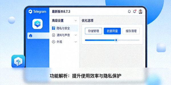 最新Telegram桌面版隐藏功能解析配图 - 展示高级设置和优化选项界面